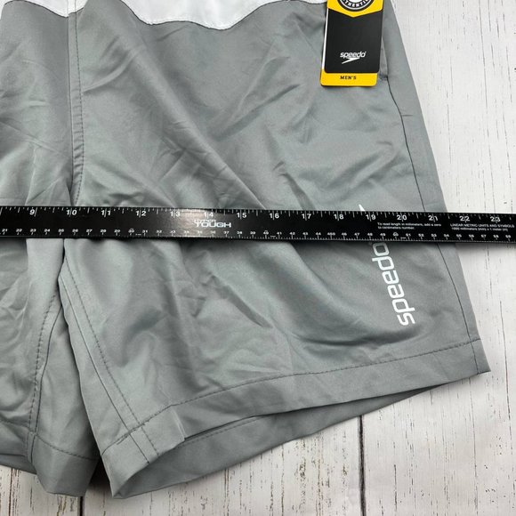 Speedo Large Comfort Stretch Sun Protection Shorts Pants Gray Men New - Picture 5 of 11